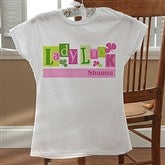 Lady Luck! Junior White Fitted T-Shirt - 11338-LF