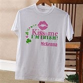 Kiss Me I'm Irish!© Personalized Adult T-Shirt - 11341-AT