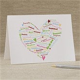 Her Heart of Love Personalized Greeting Card - 11348