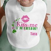 Kiss Me I'm Irish!© Personalized Girl's Bib - 11424-B