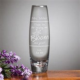 Bloom and Grow Personalized Curved Bud Vase - 11463-N