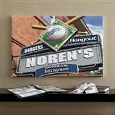 LA Dodgers MLB Personalized Pub Sign Canvas - 16x24 - 11484-M