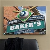 Seattle Mariners MLB Personalized Pub Sign Canvas - 24x36 - 11487-L