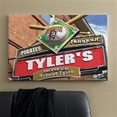 Pittsburgh Pirates MLB Personalized Pub Sign Canvas - 24x36 - 11495-L