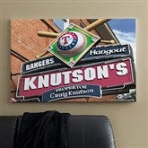 Texas Rangers MLB Personalized Pub Sign Canvas - 24x36 - 11496-L