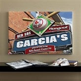 Boston Red Sox MLB Personalized Pub Sign Canvas - 16x24 - 11498-M