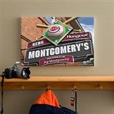 Cincinnati Reds MLB Personalized Pub Sign Canvas - 12x18 - 11503-S