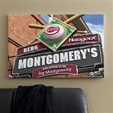 Cincinnati Reds MLB Personalized Pub Sign Canvas - 24x36 - 11503-L