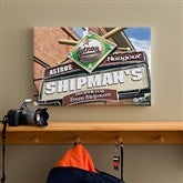 Houston Astros MLB Personalized Pub Sign Canvas - 12x18 - 11514-S