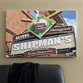 Houston Astros MLB Personalized Pub Sign Canvas - 24x36 - 11514-L