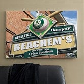 Oakland A's MLB Personalized Pub Sign Canvas - 24x36 - 11515-L