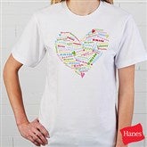 Her Heart of Love Personalized Ladies Fitted Tee - 11522-FT