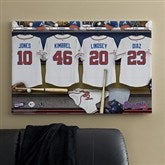 Atlanta Braves MLB Personalized Locker Room Canvas- 24x36 - 11532-L