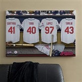 Cleveland Indians MLB Personalized Locker Room Canvas- 24x36 - 11566-L
