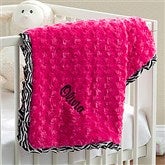 Little Zebra Embroidered Baby Blanket - 11604
