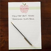 Apple Scroll Personalized Teacher's Notepad - 11613