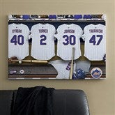 New York Mets MLB Personalized Locker Room Canvas- 24x36 - 11640-L