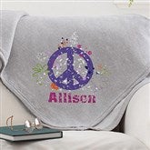 Pretty Peace Personalized Sweatshirt Blanket - 11660