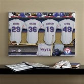 Texas Rangers MLB Personalized Locker Room Canvas- 16x24 - 11695-M