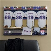 Texas Rangers MLB Personalized Locker Room Canvas- 24x36 - 11695-L