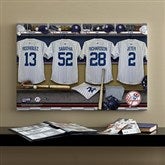NY Yankees MLB Personalized Locker Room Canvas- 16x24 - 11749-M