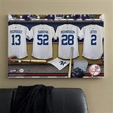 NY Yankees MLB Personalized Locker Room Canvas- 24x36 - 11749-L