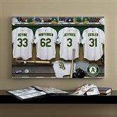 Oakland A's MLB Personalized Locker Room Canvas- 16x24 - 11752-M
