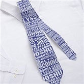 Repeating Name Personalized Men's Tie - 11758