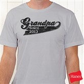 Grandpa Since Personalized Black T-Shirt - 11796-BRT