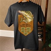 Fisherman's Plaque Personalized Black Adult T-Shirt - 11867BT