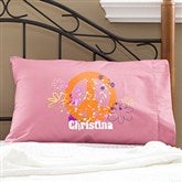 Pretty Peace Personalized Pillowcase - 11933