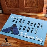 Elvis Blue Suede Shoes™ Personalized Doormat - 11942