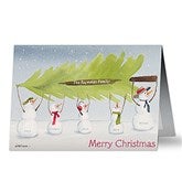 Snow Family Personalized Christmas Cards - 11984
