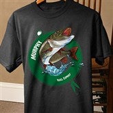 Fisherman Personalized Black Adult T-Shirt - 11989BT