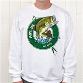 Fisherman Personalized Adult White Sweatshirt - 11989S