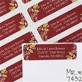 Cheerful Holly Return Address Labels - 12024