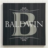 Elegant Monogram Personalized Canvas Art - 12033