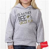 I'd Rather Bee With... Grey Youth Hooded Sweatshirt - 12078-GHS