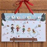 Ice Skating Family Personalized Christmas Countdown Calendar - 12114