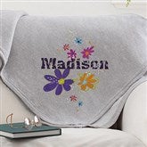 Flower Power Personalized Sweatshirt Blanket - 12188