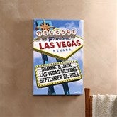 Welcome To Las Vegas Personalized Canvas - 12x18 - 12217-S