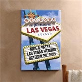 Welcome To Las Vegas Personalized Canvas  - 16x24 - 12217-M