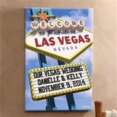 Welcome To Las Vegas Personalized Canvas  - 24x36 - 12217-L