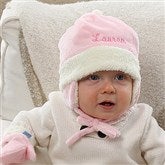 Winter Warmth Embroidered Baby Girl Hat - 12235