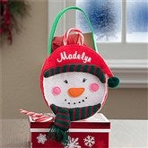 Embroidered Snowman Mini Treat Bag-Girl - 12248-G