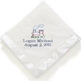 Baby Love Personalized Embroidered Blanket- Ivory - 12287-I