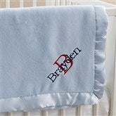 All About Me! Embroidered Baby Blanket For Boys- Baby Blue - 12289-B
