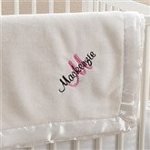 All About Me! Embroidered Baby Blanket For Girls- Ivory - 12290-I