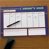 His Weekly Agenda Personalized 11x17 Calendar Pad - 12311-L