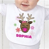 Christmas Reindeer Personalized Bib - 12385B